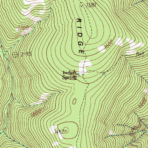 Topographic Map of Indian Spring, ID
