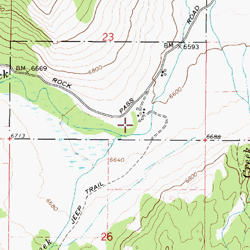 Topographic Map of Ingals Creek, ID