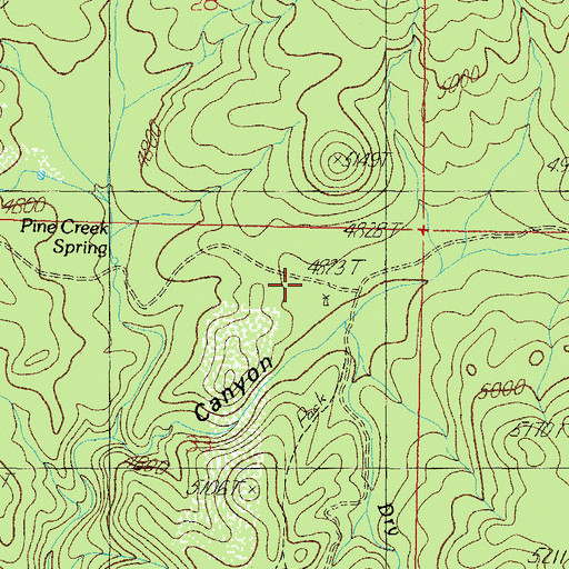 Topographic Map of Cottonwood Cabin, AZ