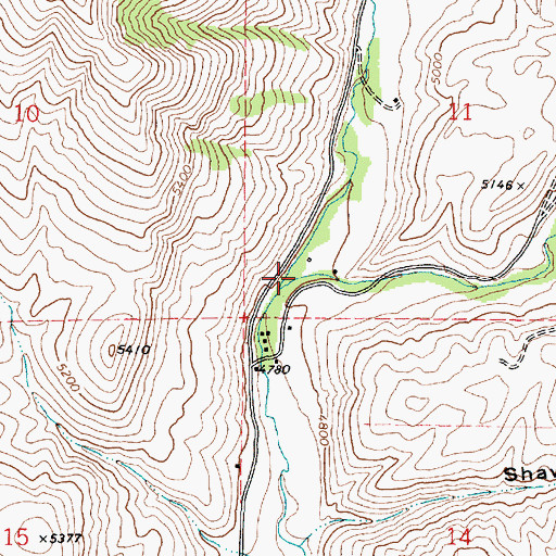 Topographic Map of Inman Creek, ID