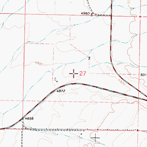 Topographic Map of Ireland Canyon, ID