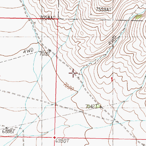 Topographic Map of Irish Canyon, ID
