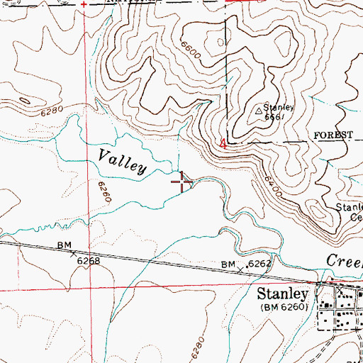 Topographic Map of Iron Creek, ID