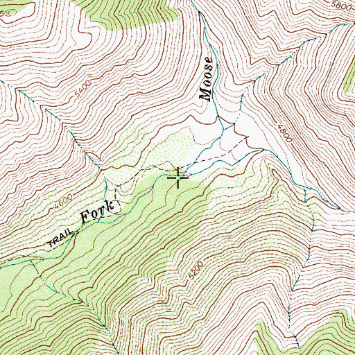 Topographic Map of Isaac Creek, ID