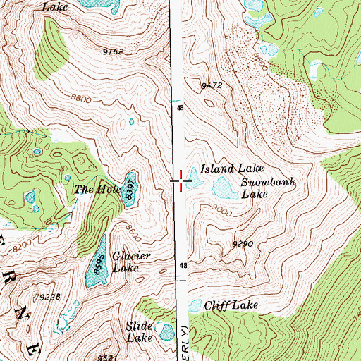 Topographic Map of Island Lake, ID