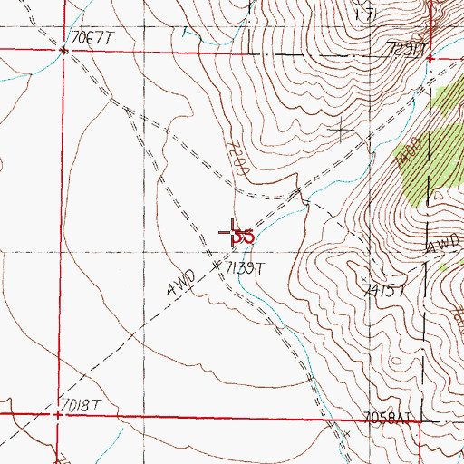 Topographic Map of Italian Canyon, ID