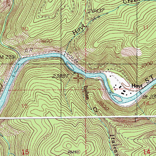 Topographic Map of Italian Creek, ID
