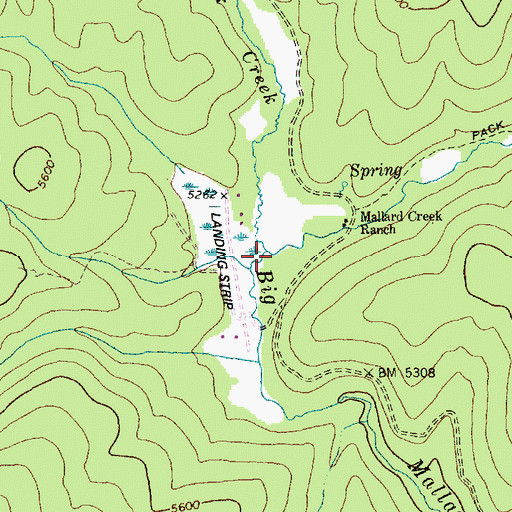 Topographic Map of Jack Creek, ID