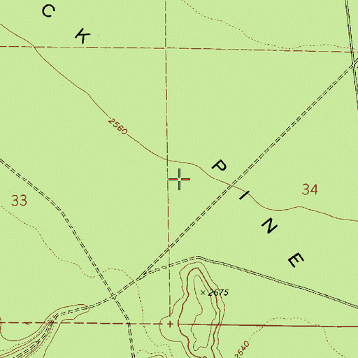 Topographic Map of Jack Pine Flats, ID