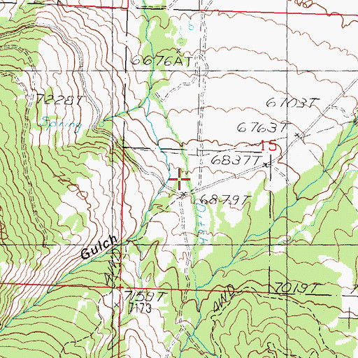 Topographic Map of Jack Smith Gulch, ID