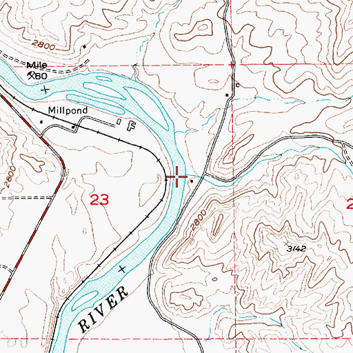 Topographic Map of Jackass Creek, ID