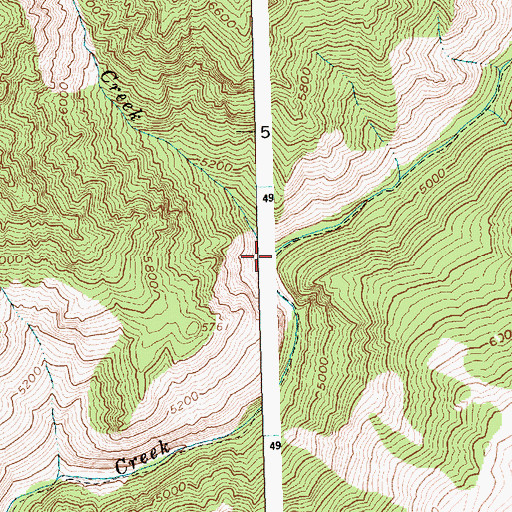 Topographic Map of Jackass Creek, ID