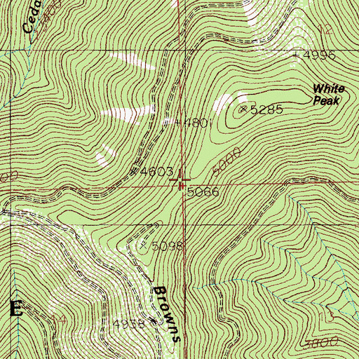 Topographic Map of Jackass Trail, ID