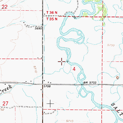 Topographic Map of Jackknife Creek, ID