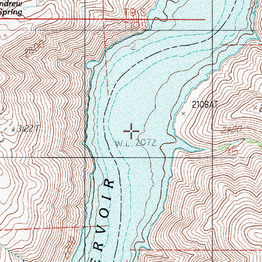 Topographic Map of Jackson Gulch, ID