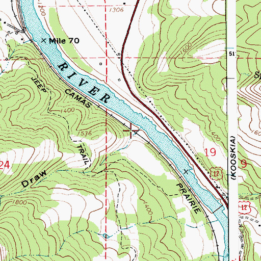 Topographic Map of Jameson Draw, ID