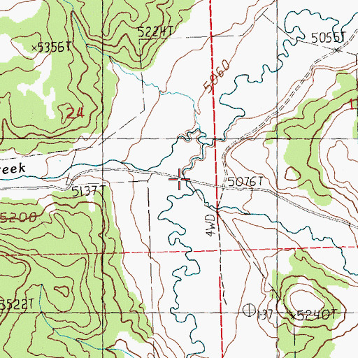 Topographic Map of Jay Creek, ID