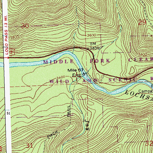 Topographic Map of Jay Creek, ID