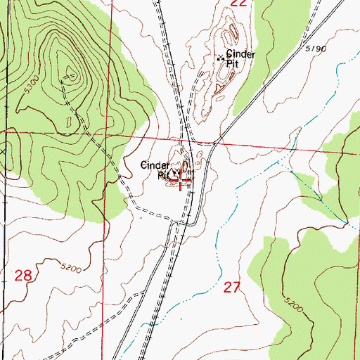 Topographic Map of Cruice Railroad Station, AZ