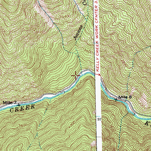 Topographic Map of Jeanne Creek, ID
