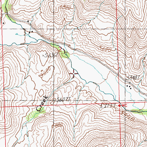 Topographic Map of Jeffs Creek, ID