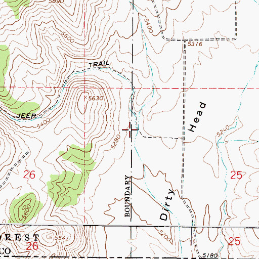 Topographic Map of Jenkins Hollow, ID