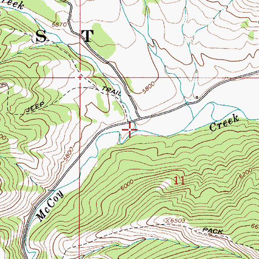 Topographic Map of Jensen Creek, ID