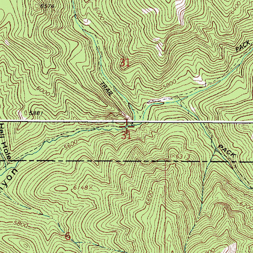 Topographic Map of Jensen Creek, ID