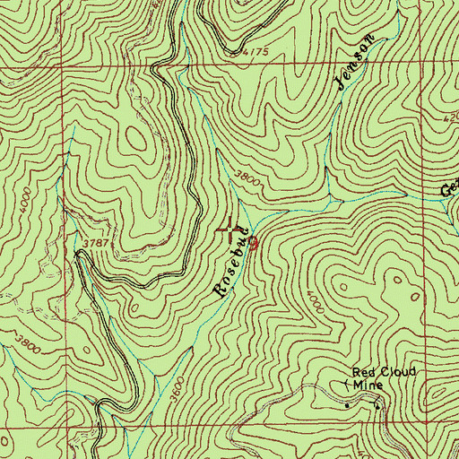 Topographic Map of Jenson Creek, ID