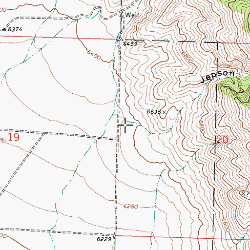 Topographic Map of Jepson Canyon, ID