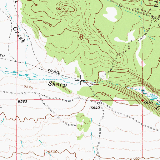 Topographic Map of Jerry Creek, ID