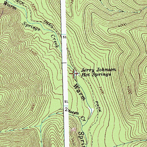 Topographic Map of Jerry Johnson Hot Springs, ID