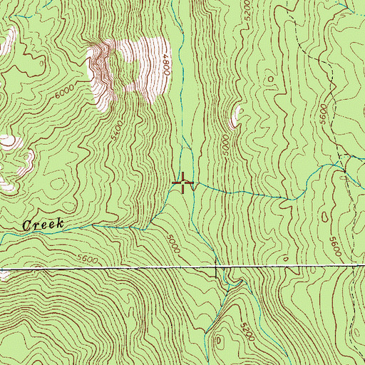 Topographic Map of Jessie Creek, ID