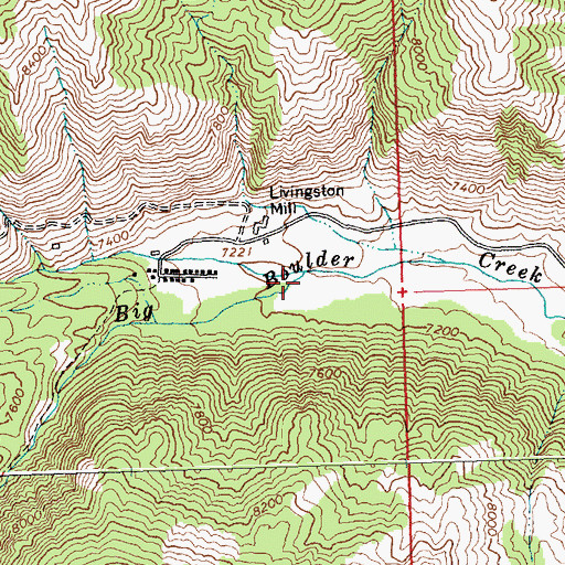 Topographic Map of Jim Creek, ID