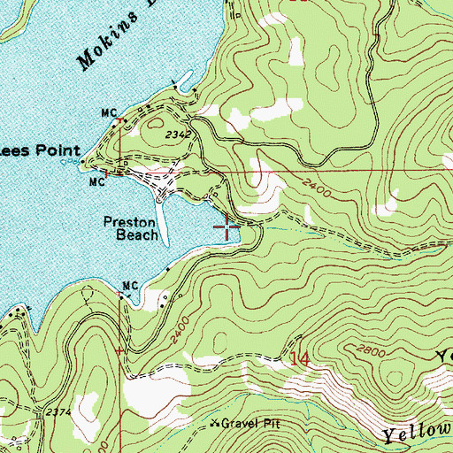 Topographic Map of Jim Creek, ID