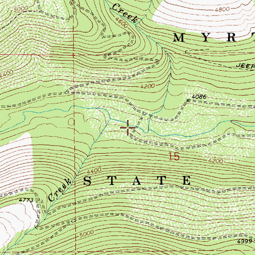Topographic Map of Jim Creek, ID
