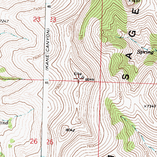 Topographic Map of Jim Sage Mountains, ID