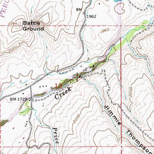 Topographic Map of Jimmie Thompson Draw, ID
