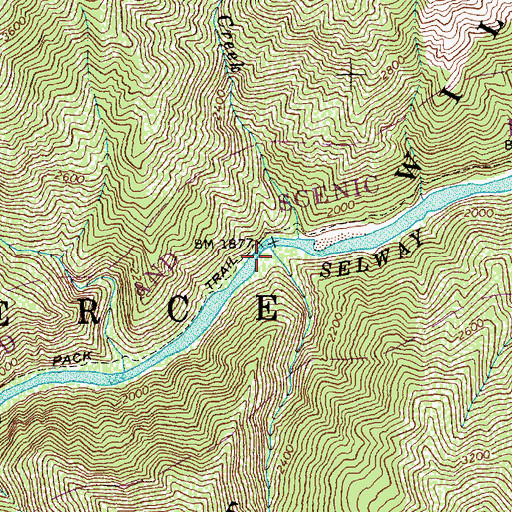 Topographic Map of Jims Creek, ID
