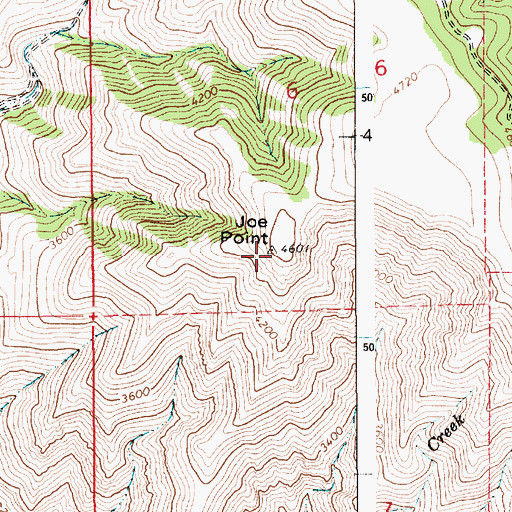 Topographic Map of Joe Point, ID