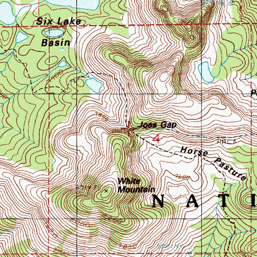 Topographic Map of Joes Gap, ID