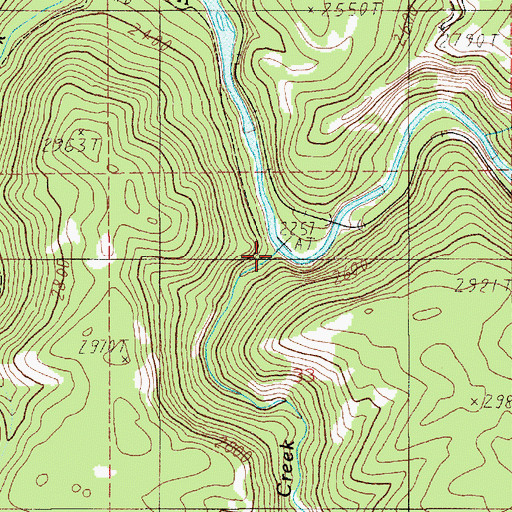 Topographic Map of John Creek, ID