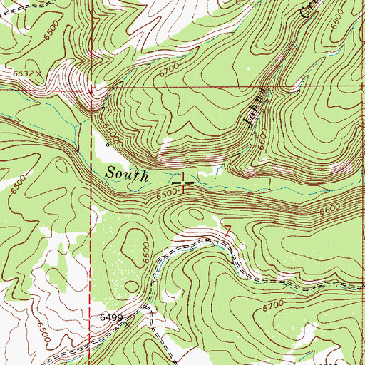 Topographic Map of Johns Creek, ID