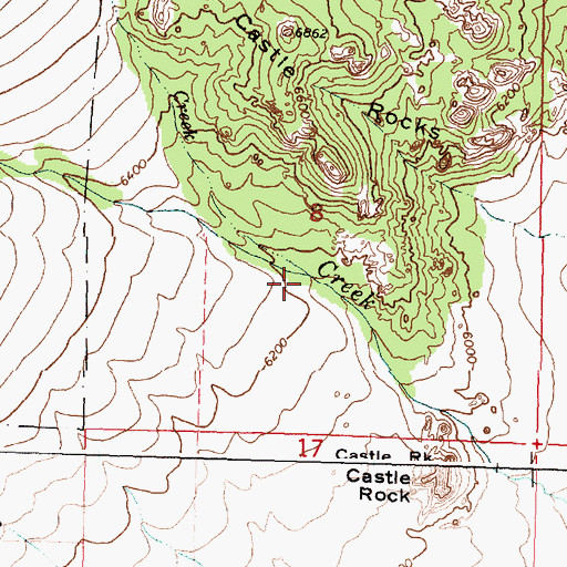 Topographic Map of Johnson Creek, ID