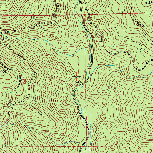 Topographic Map of Johnson Creek, ID