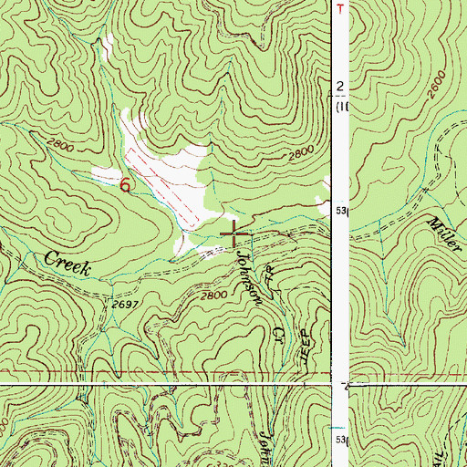Topographic Map of Johnson Creek, ID