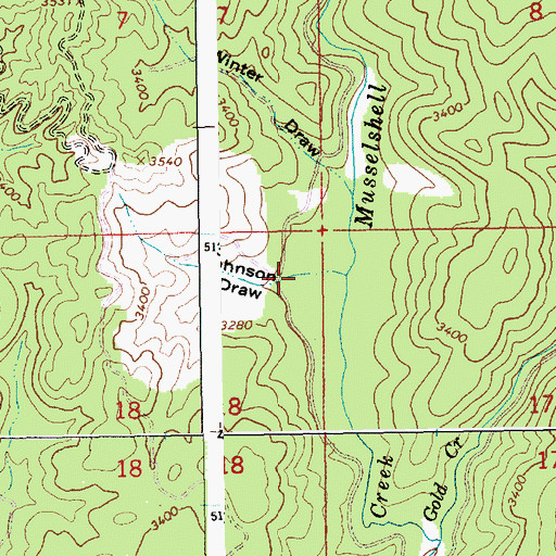 Topographic Map of Johnson Draw, ID