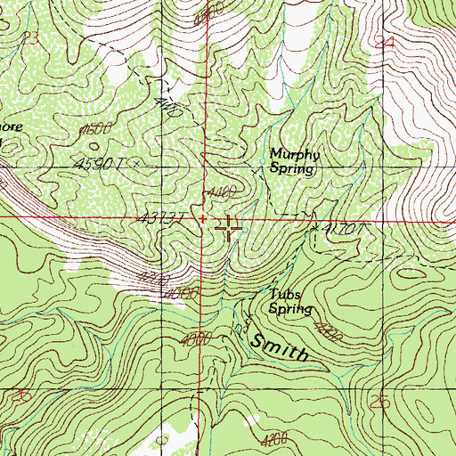 Topographic Map of Deer Spring, AZ