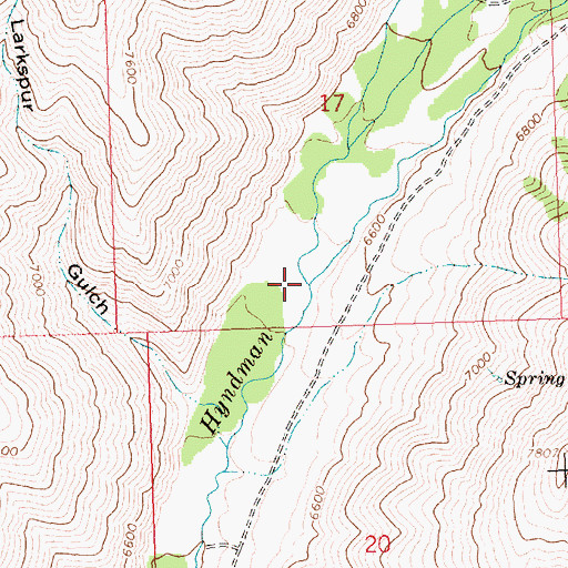 Topographic Map of Johnstone Creek, ID