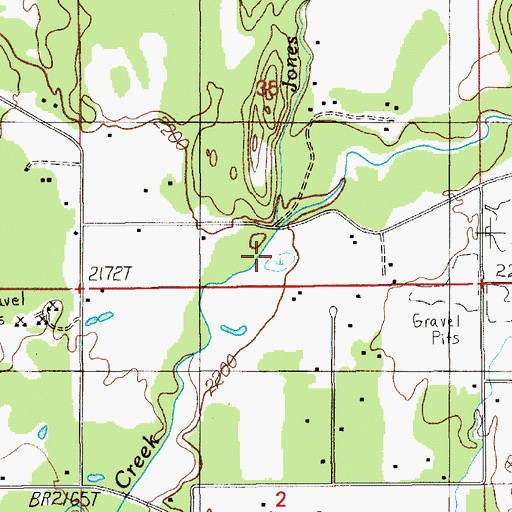 Topographic Map of Jones Creek, ID